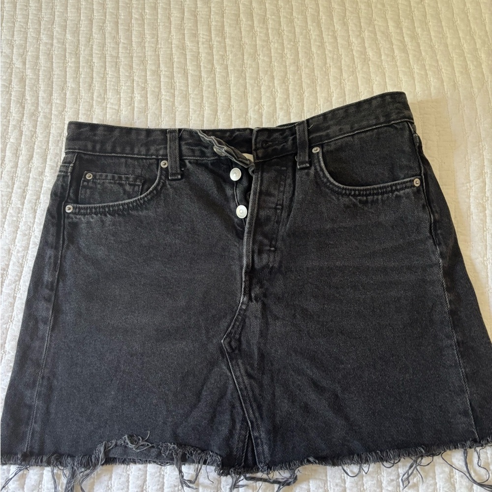 H&M Charcoal Denim Skirt Size 8 - Great condition